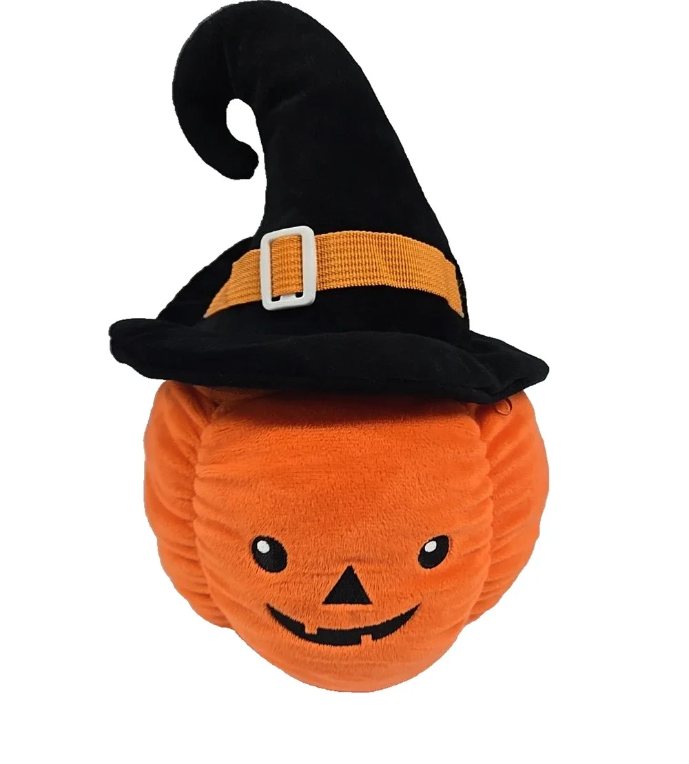 Teytoy Halloween Pumpkin with Hidden Cavity Plush Stuffed Toy 11 Inch